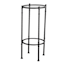 2-Tier Tempered Glass Top with Metal Black Frame Accent Table